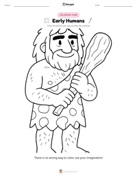 Early Humans printable worksheet preview