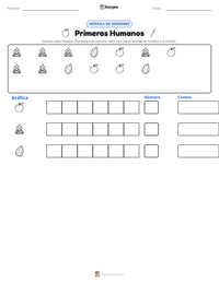Vista previa de la hoja de trabajo imprimible de Primeros Humanos