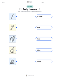 Early Humans printable worksheet preview