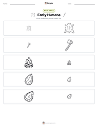 Early Humans printable worksheet preview