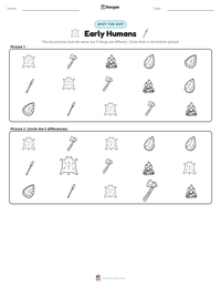 Early Humans printable worksheet preview