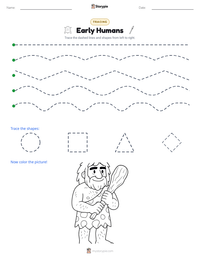 Early Humans printable worksheet preview