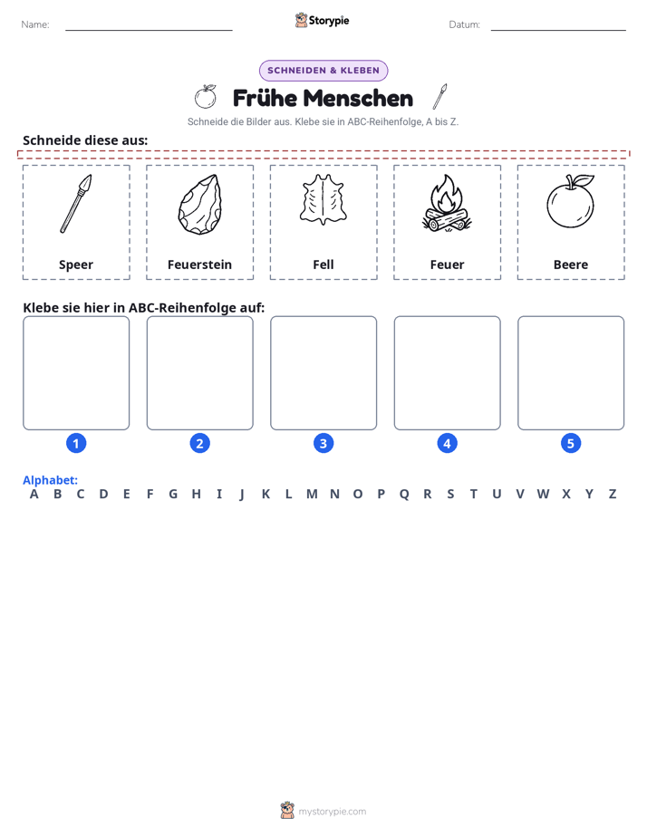 Schneiden & Einfügen Alphabet