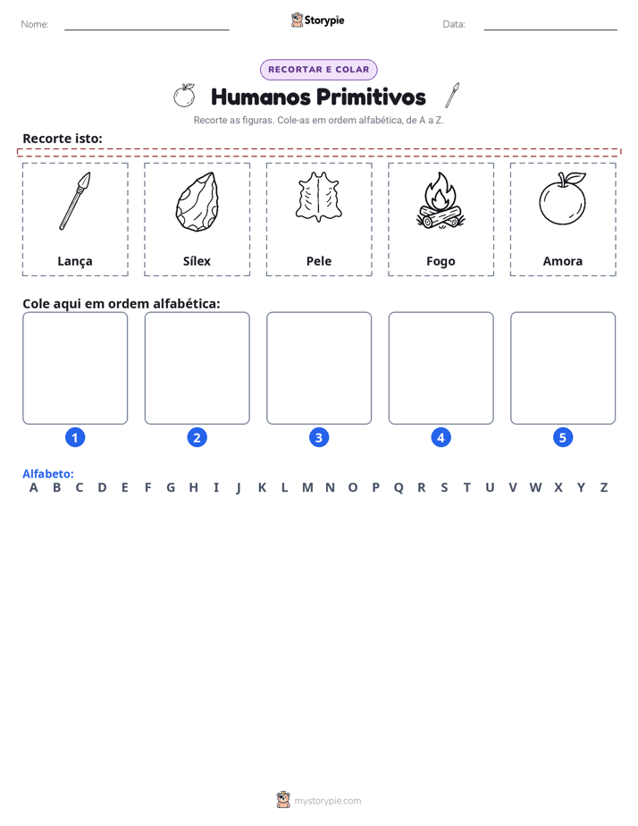 Recortar & Colar Alfabeto