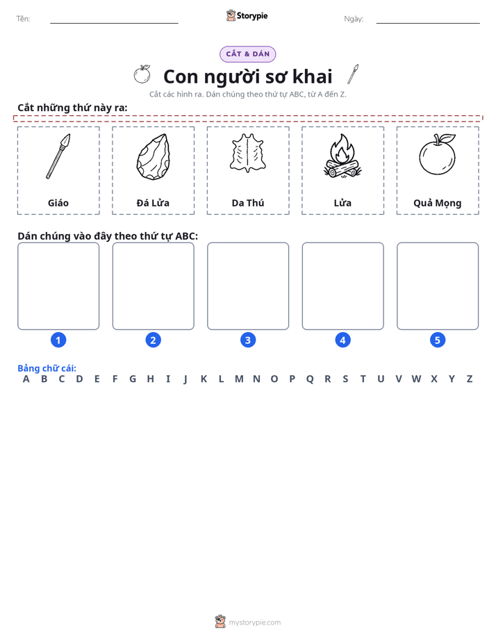 Cắt & Dán Chữ Cái