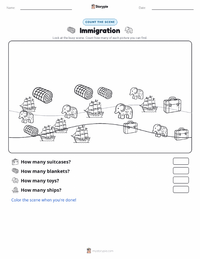Immigration printable worksheet preview