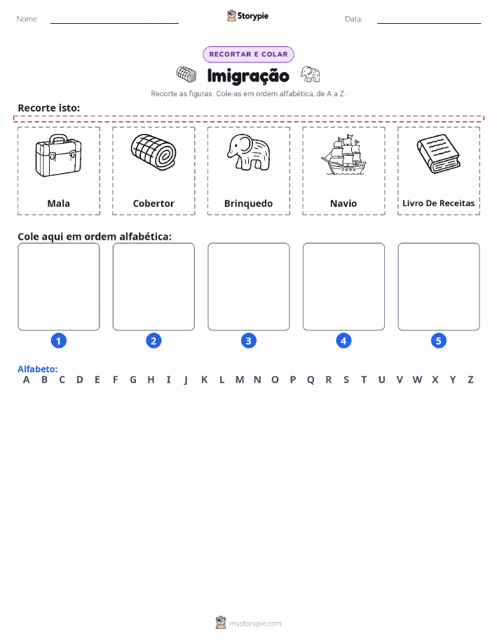 Recortar & Colar Alfabeto