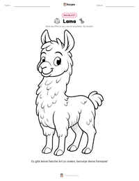 Lama druckbare Arbeitsblatt Vorschau