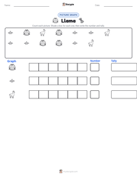 Llama printable worksheet preview