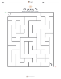 美洲驼 可打印工作表预览