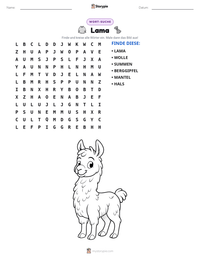 Lama druckbare Arbeitsblatt Vorschau