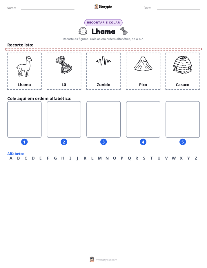 Recortar & Colar Alfabeto