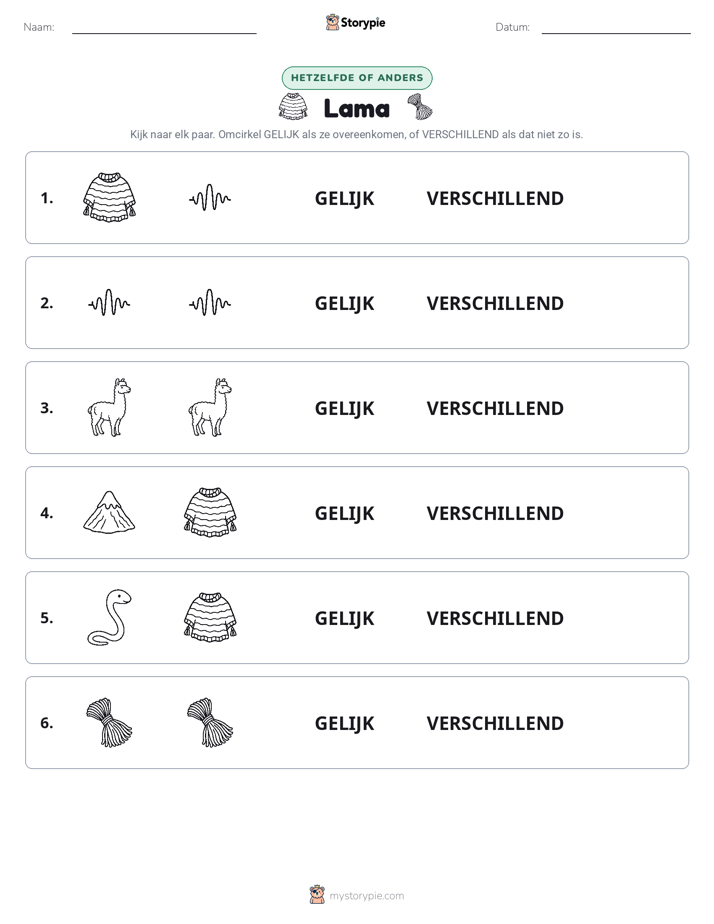Zelfde of Verschillend