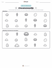 Atacamawoestijn afdrukbare werkblad voorbeeld