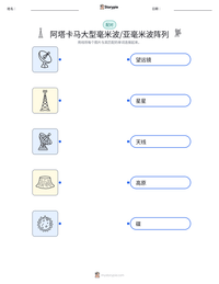 阿塔卡马大型毫米波/亚毫米波阵列 可打印工作表预览