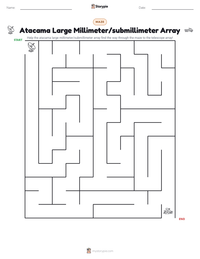 Atacama Large Millimeter/submillimeter Array printable worksheet preview