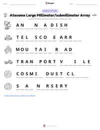 Atacama Large Millimeter/submillimeter Array printable worksheet preview
