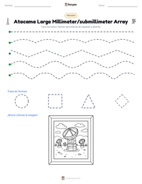 Vista previa de la hoja de trabajo imprimible de Atacama Large Millimeter/submillimeter Array