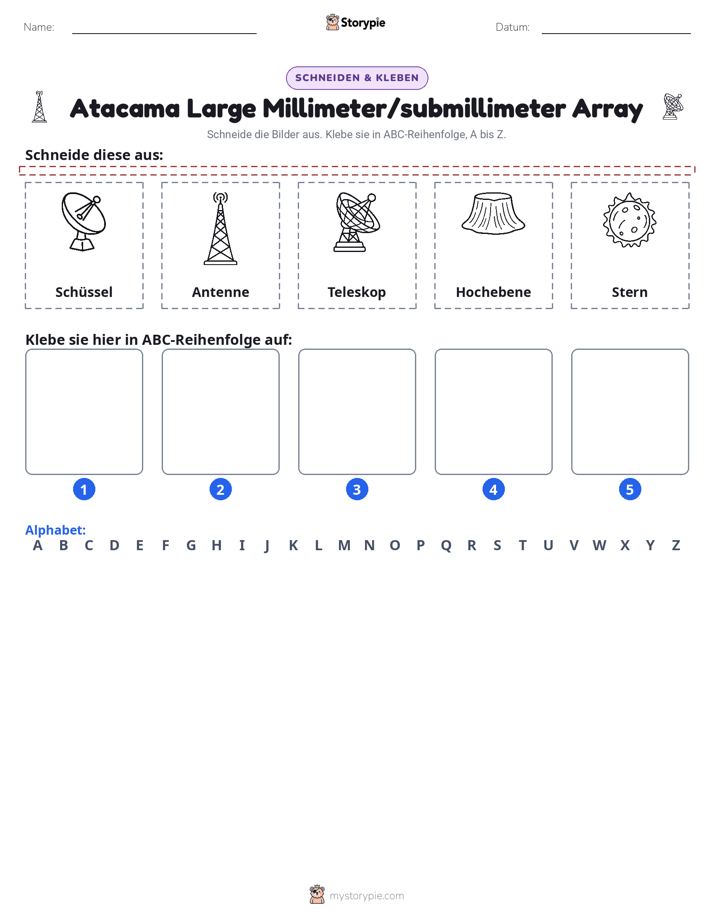 Schneiden & Einfügen Alphabet