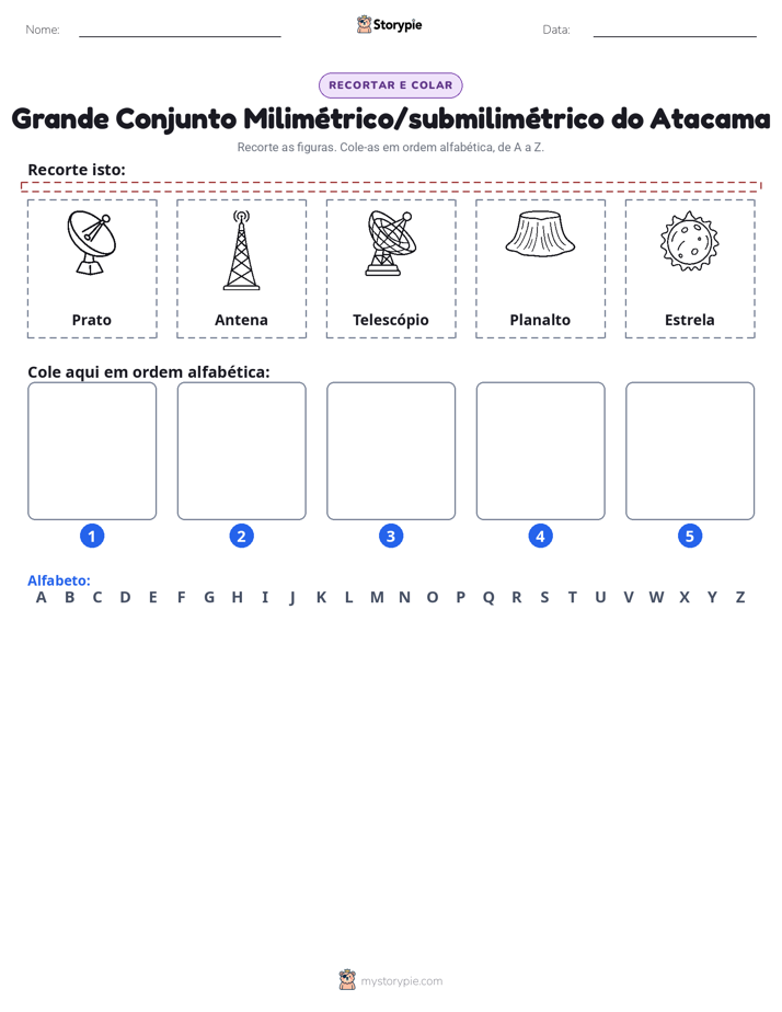 Recortar & Colar Alfabeto