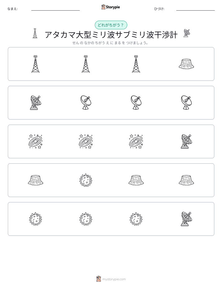 異なるものを見つけよう