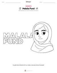 Malala Fund druckbare Arbeitsblatt Vorschau