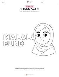 Malala Fund printable worksheet preview