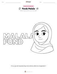Aperçu de la feuille de travail imprimable Fonds Malala