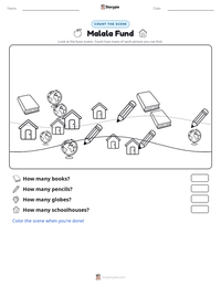 Malala Fund printable worksheet preview
