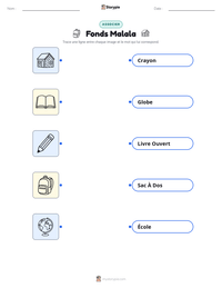 Aperçu de la feuille de travail imprimable Fonds Malala