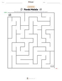 Aperçu de la feuille de travail imprimable Fonds Malala