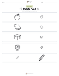 Malala Fund printable worksheet preview