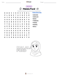 Prabaca lembar kerja cetak Malala Fund