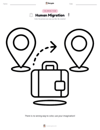 Human Migration coloring page for kids
