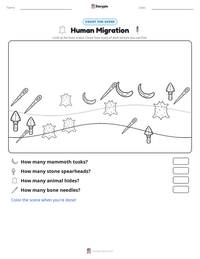Human Migration printable worksheet preview