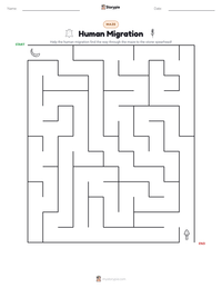 Human Migration printable worksheet preview