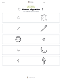 Human Migration printable worksheet preview