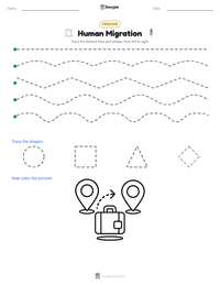 Human Migration printable worksheet preview