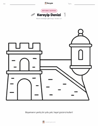 Karayip Denizi yazdırılabilir çalışma sayfası önizlemesi
