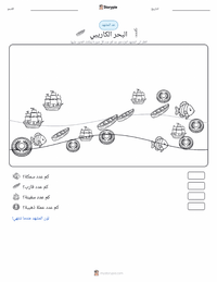 معاينة ورقة العمل القابلة للطباعة البحر الكاريبي