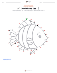Caraïbische Zee afdrukbare werkblad voorbeeld