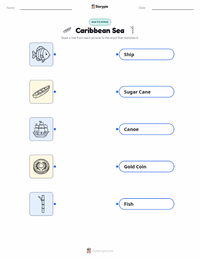 Caribbean Sea printable worksheet for kids