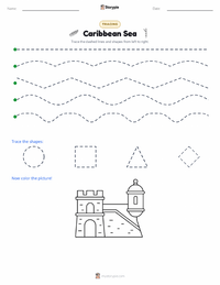 Caribbean Sea printable worksheet preview