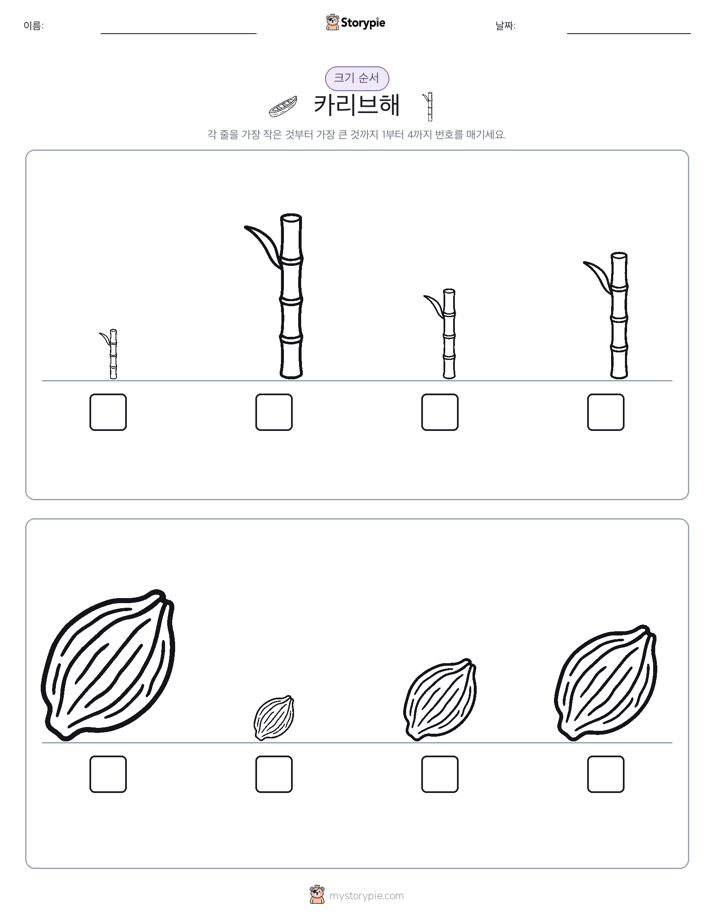 크기 순서