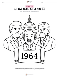 Civil Rights Act of 1964 coloring page for kids