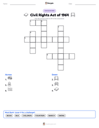 Civil Rights Act of 1964 printable worksheet preview