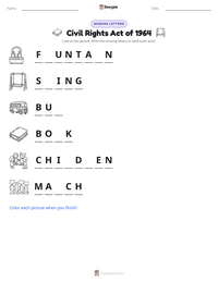 Civil Rights Act of 1964 printable worksheet preview