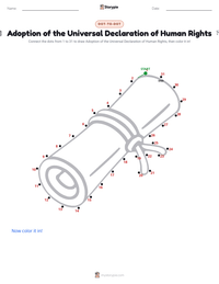 Adoption of the Universal Declaration of Human Rights printable worksheet preview