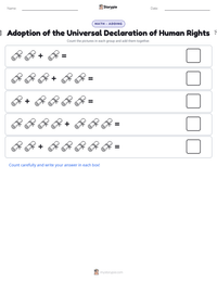 Adoption of the Universal Declaration of Human Rights printable worksheet preview