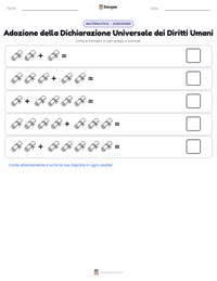 Anteprima della scheda stampabile di Adozione della Dichiarazione Universale dei Diritti Umani
